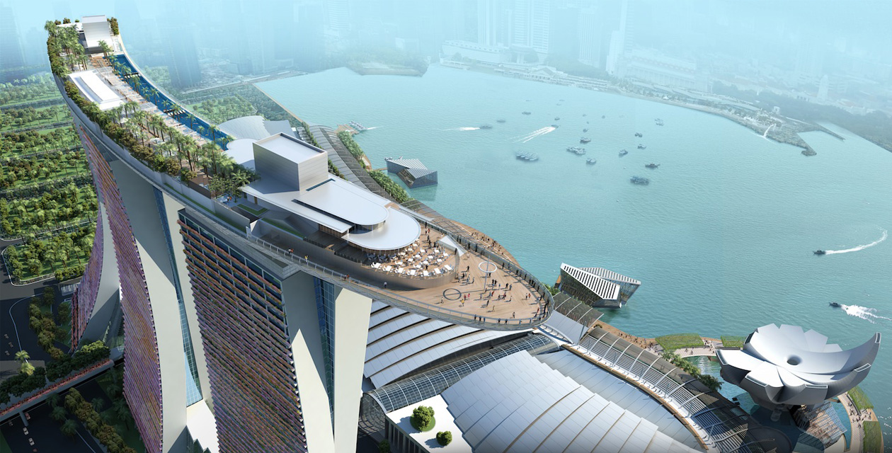 Marina Bay Sands Skypark - Overhead View