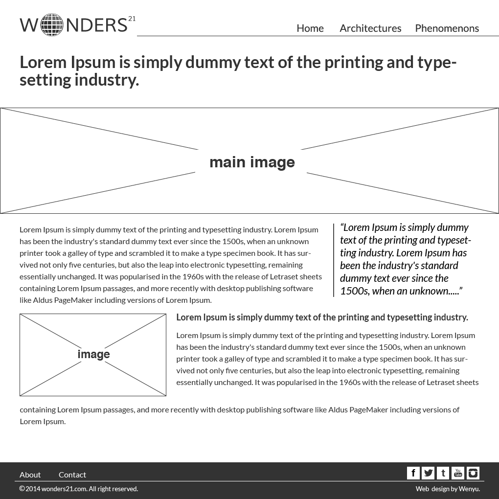 desktop wireframe for wonders21 group two