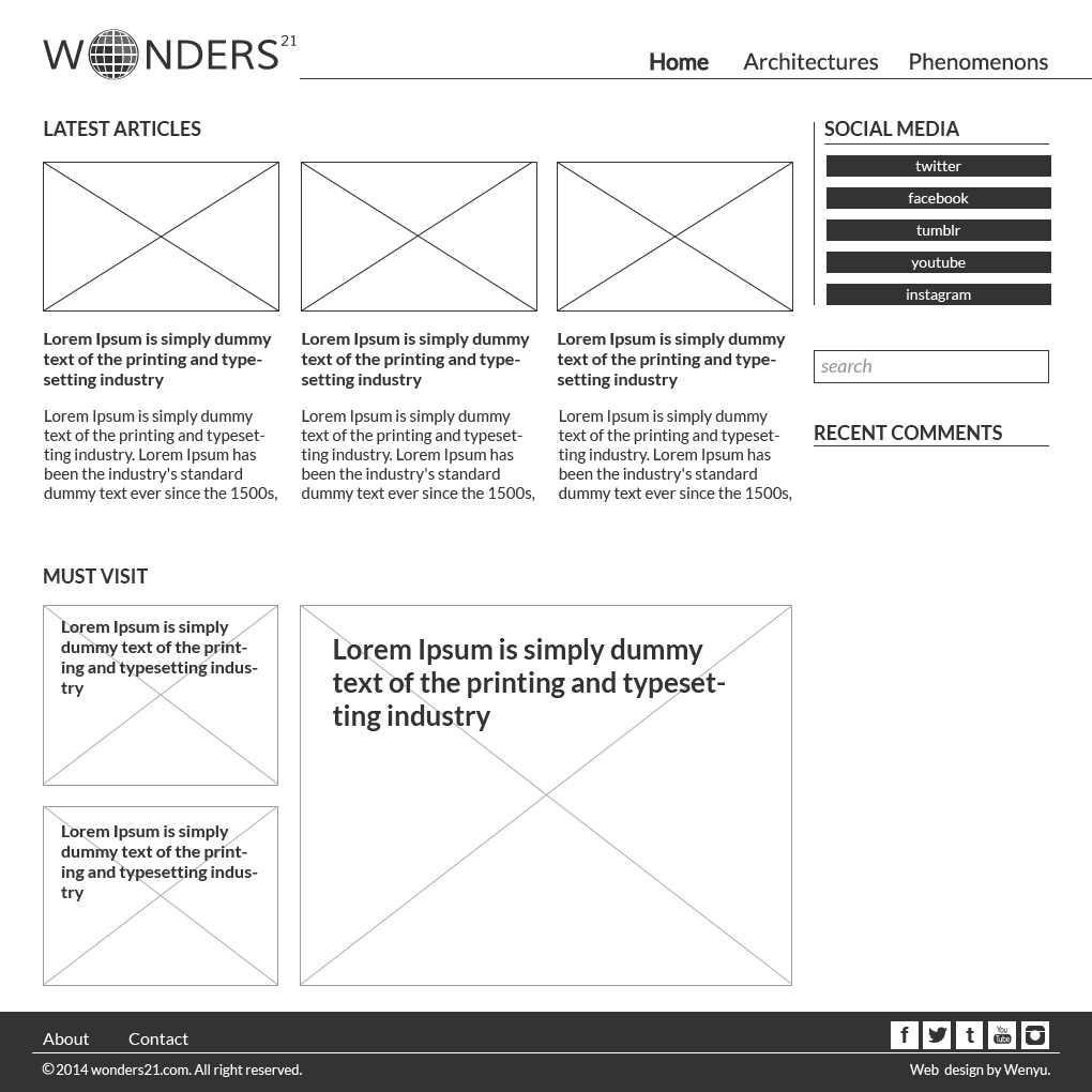 desktop wireframe for wonders21 group two